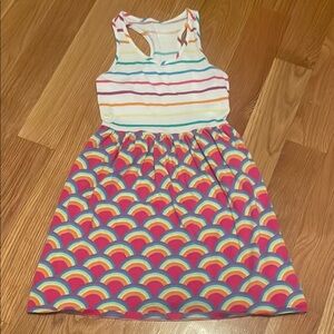 Colorful Striped and Rainbow Kids Dress